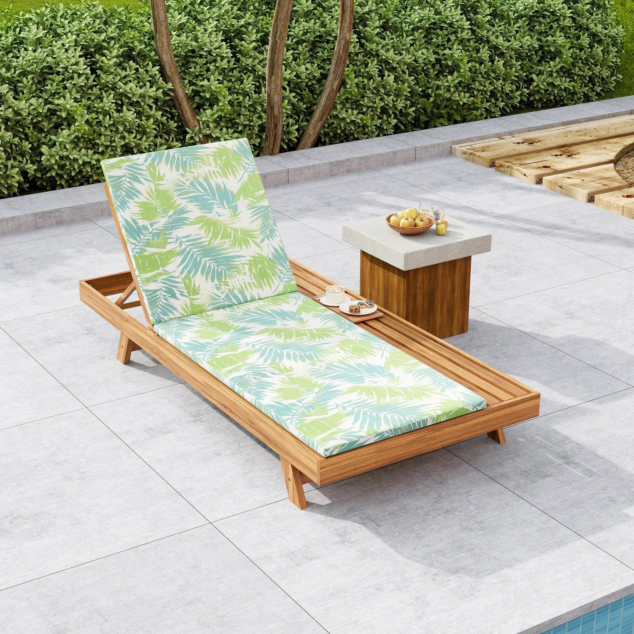 Lounge Chaise Set with Water-Resistant Cushions by HouseOfZazla