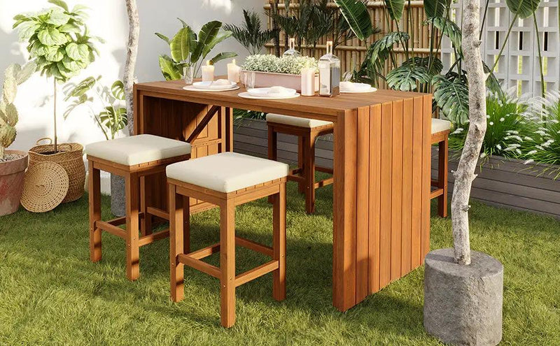 5 Piece Outdoor Bar Set by HouseOfZazla