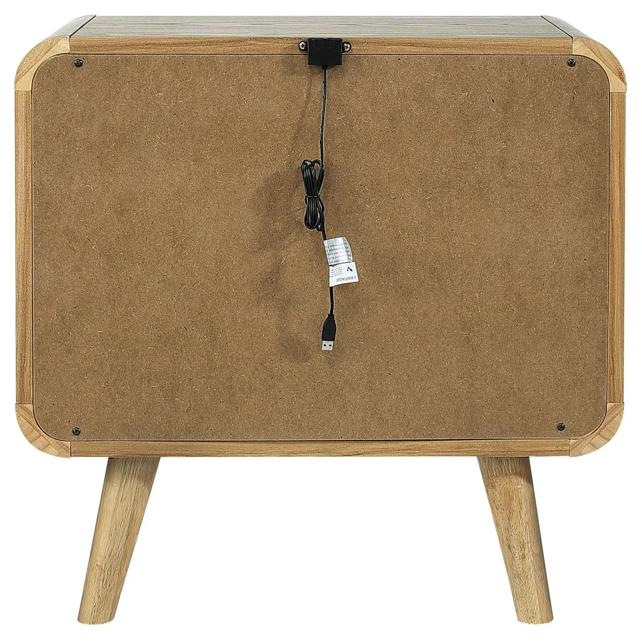 Robyn 2-drawer Nightstand Bedside Table Light Ash by Unique Piece Furniture