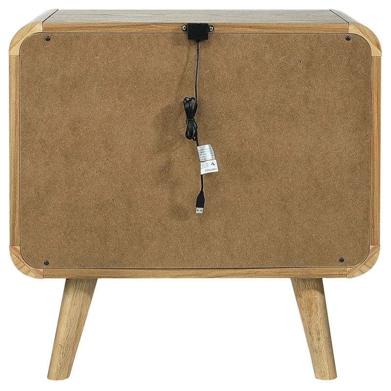 Robyn 2-drawer Nightstand Bedside Table Light Ash by Unique Piece Furniture