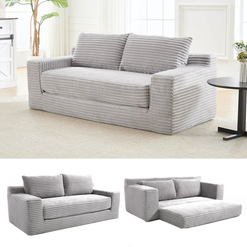 Convertible Loveseat Sofa Bed With Memory Foam & Steel Frame by Unique Piece Furniture