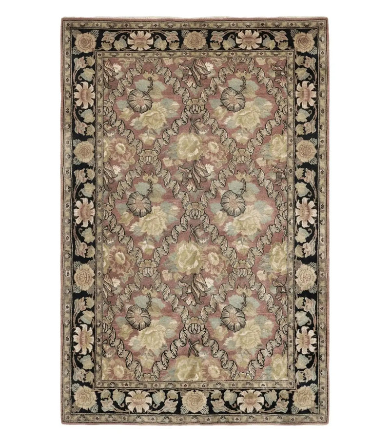 6' X 9' Handmade India Floral Oriental Wool Rug Carpet by Jewel Rugs