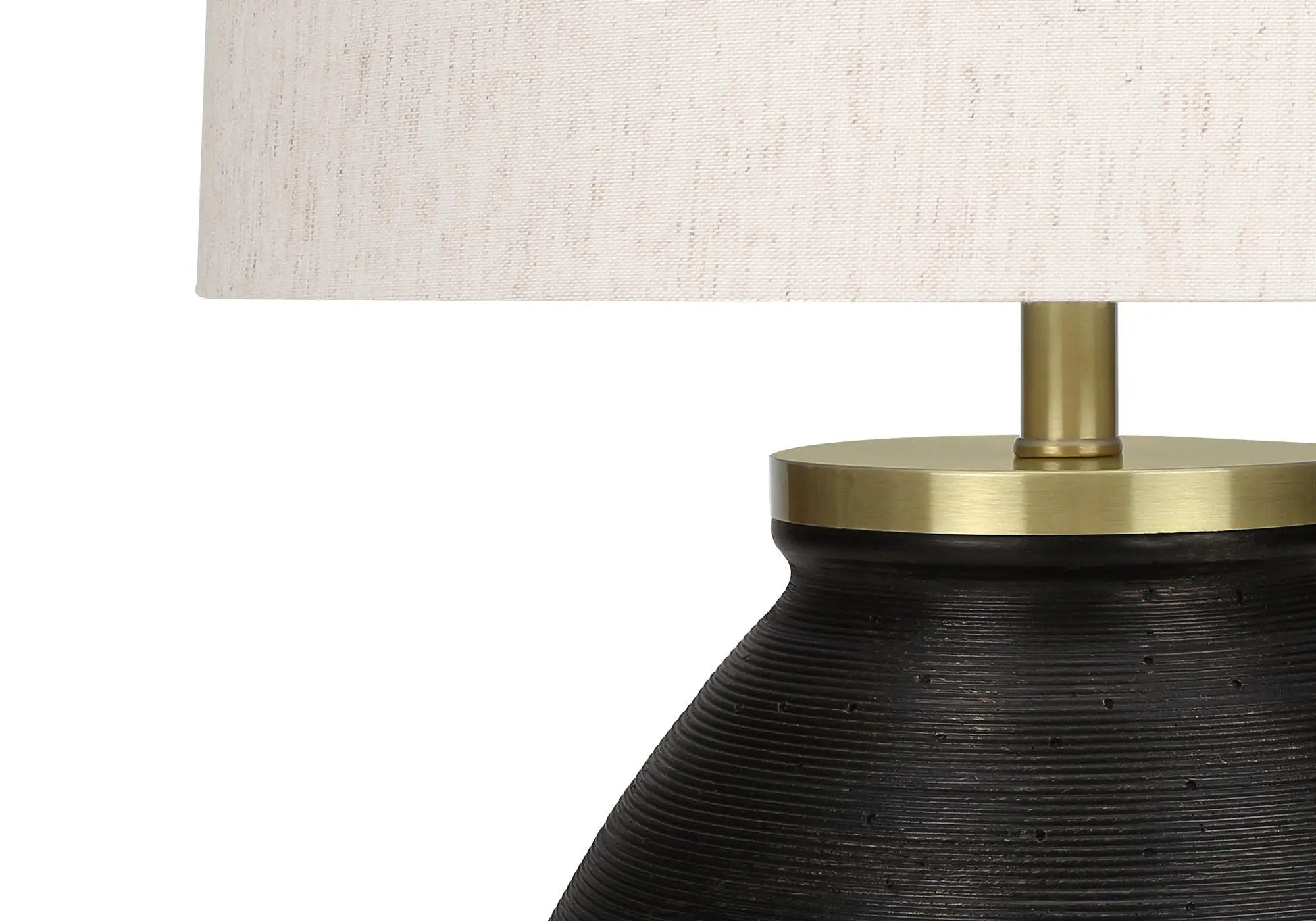 Lighting, Table Lamp, Concrete, Contemporary - Black / Cream by Unique Piece Furniture