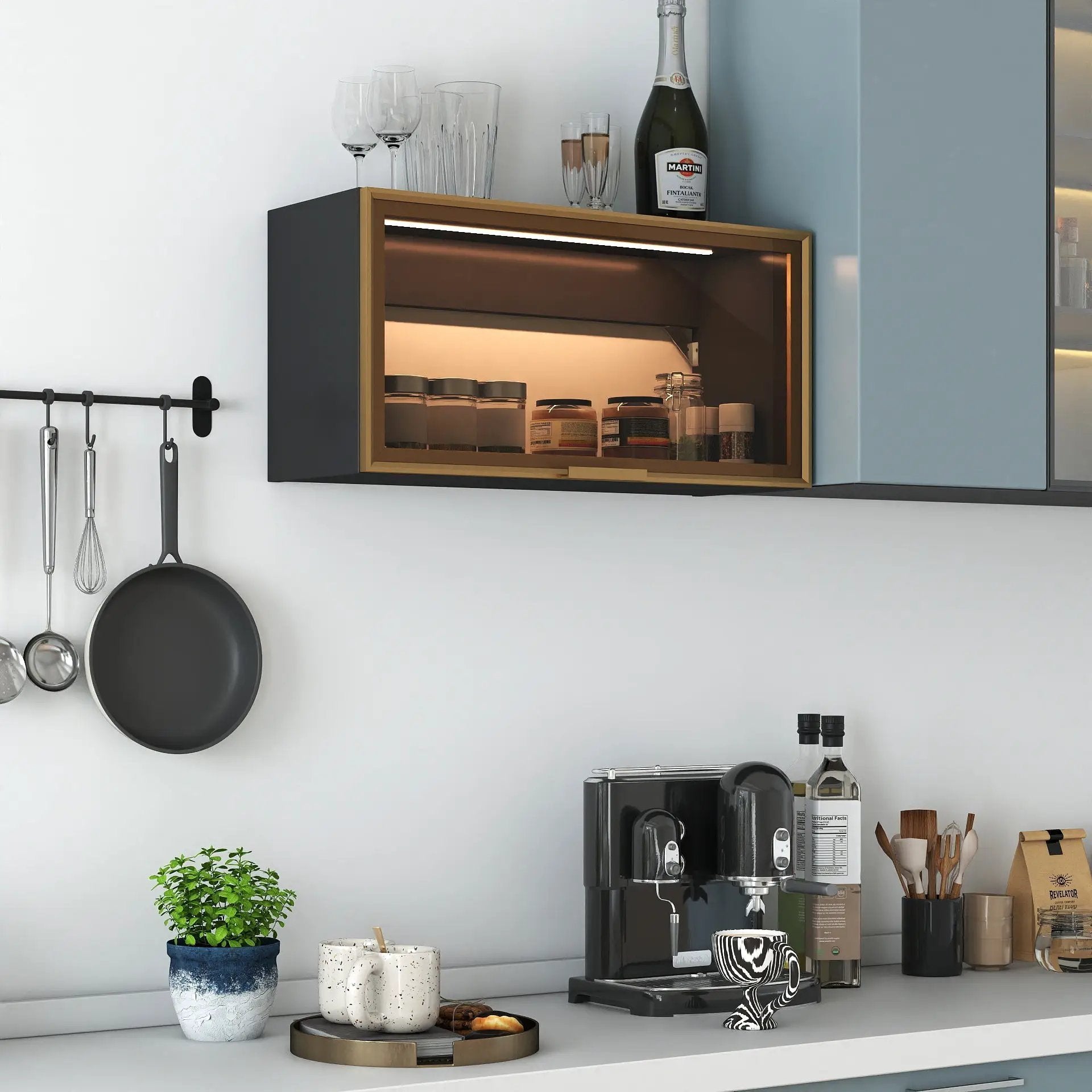 Large-Capacity Spice Rack Wall Mounted Storage Cabinet by HouseOfZazla