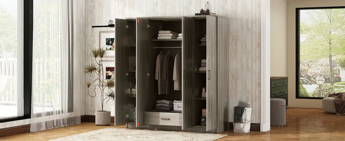 4 Door Wardrobe With 1 Drawer by Unique Piece Furniture