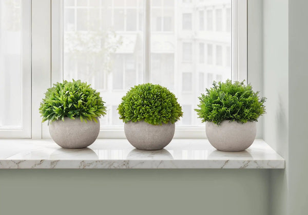 5" Tall Artificial Plant Grass - Set of 3