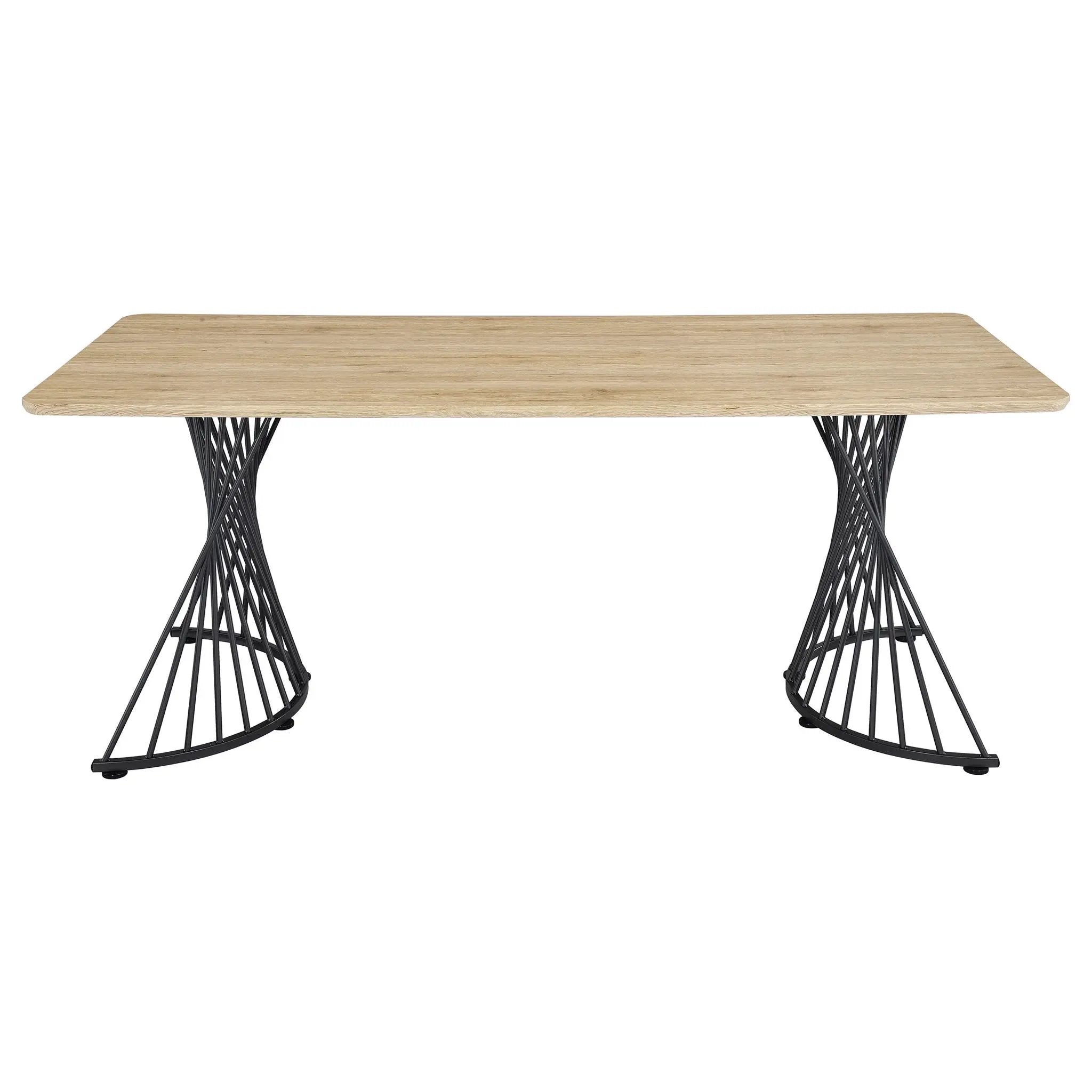 Altus 80-inch Composite Wood Dining Table Natural Oak by Unique Piece Furniture