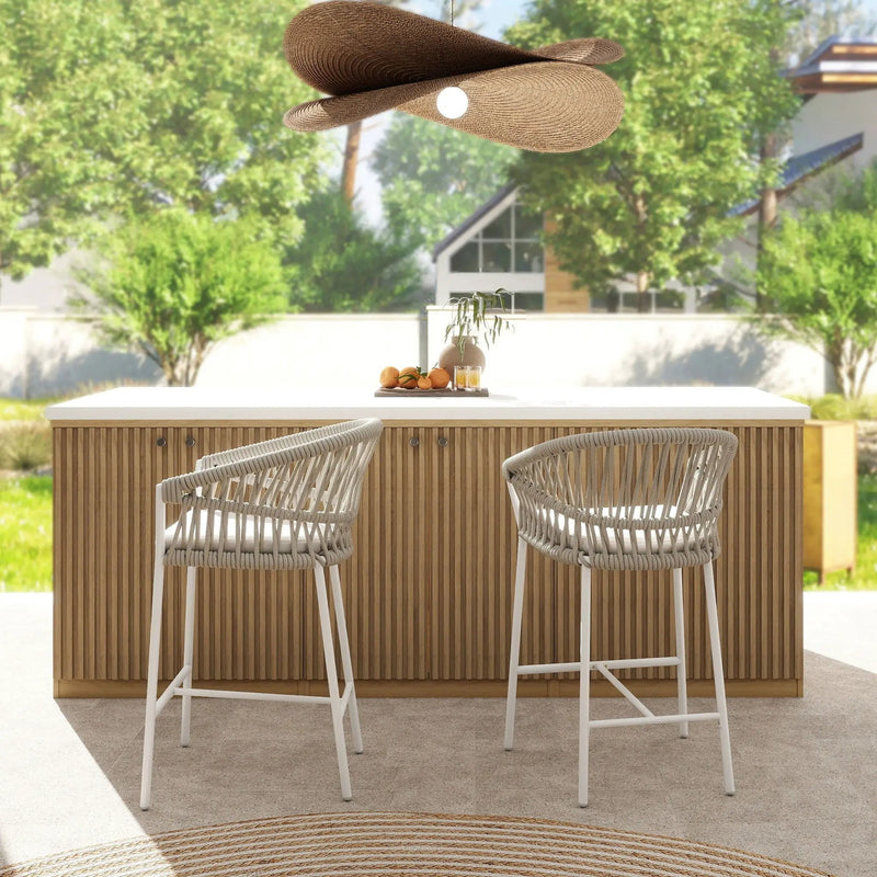 Maiden - Patio Counter Stool Sunproof Olefin (Set of 2) by Unique Piece Furniture