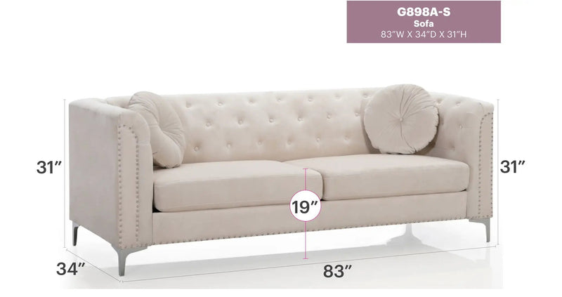Pompano - Elegant Contemporary Sofa by HouseOfZazla