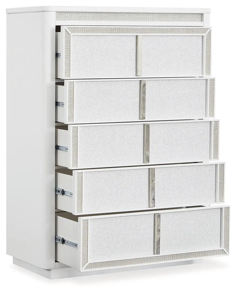 Chalanna - Five Drawer Chest - White by Unique Piece Furniture