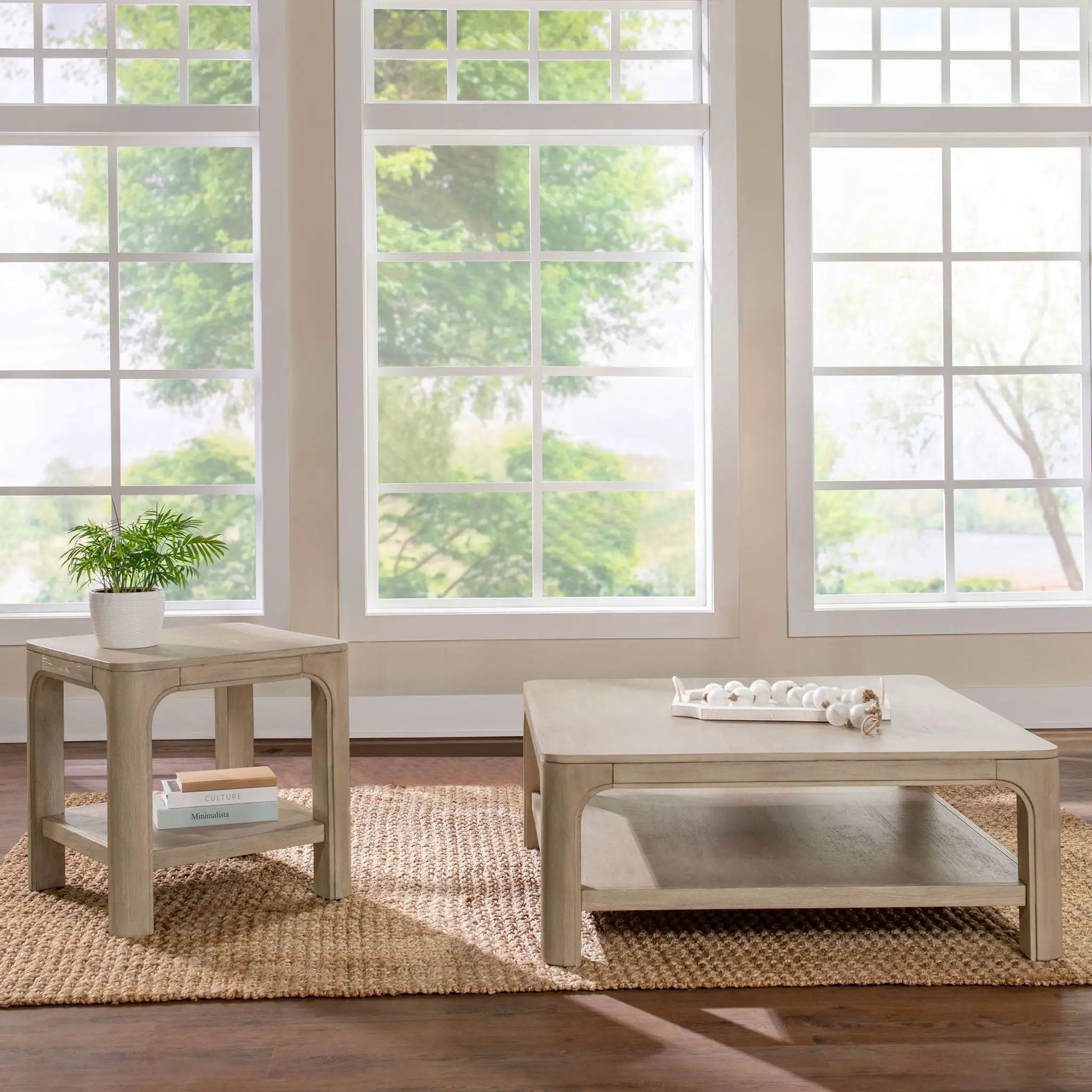 Solano 2-piece Square Coffee Table Set Weathered Mango by Unique Piece Furniture