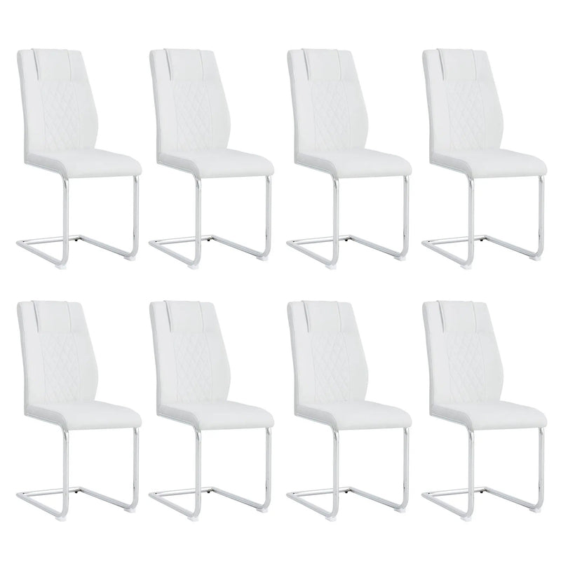 Modern Dining Chairs With Padded Seat, Metal Legs by Unique Piece Furniture