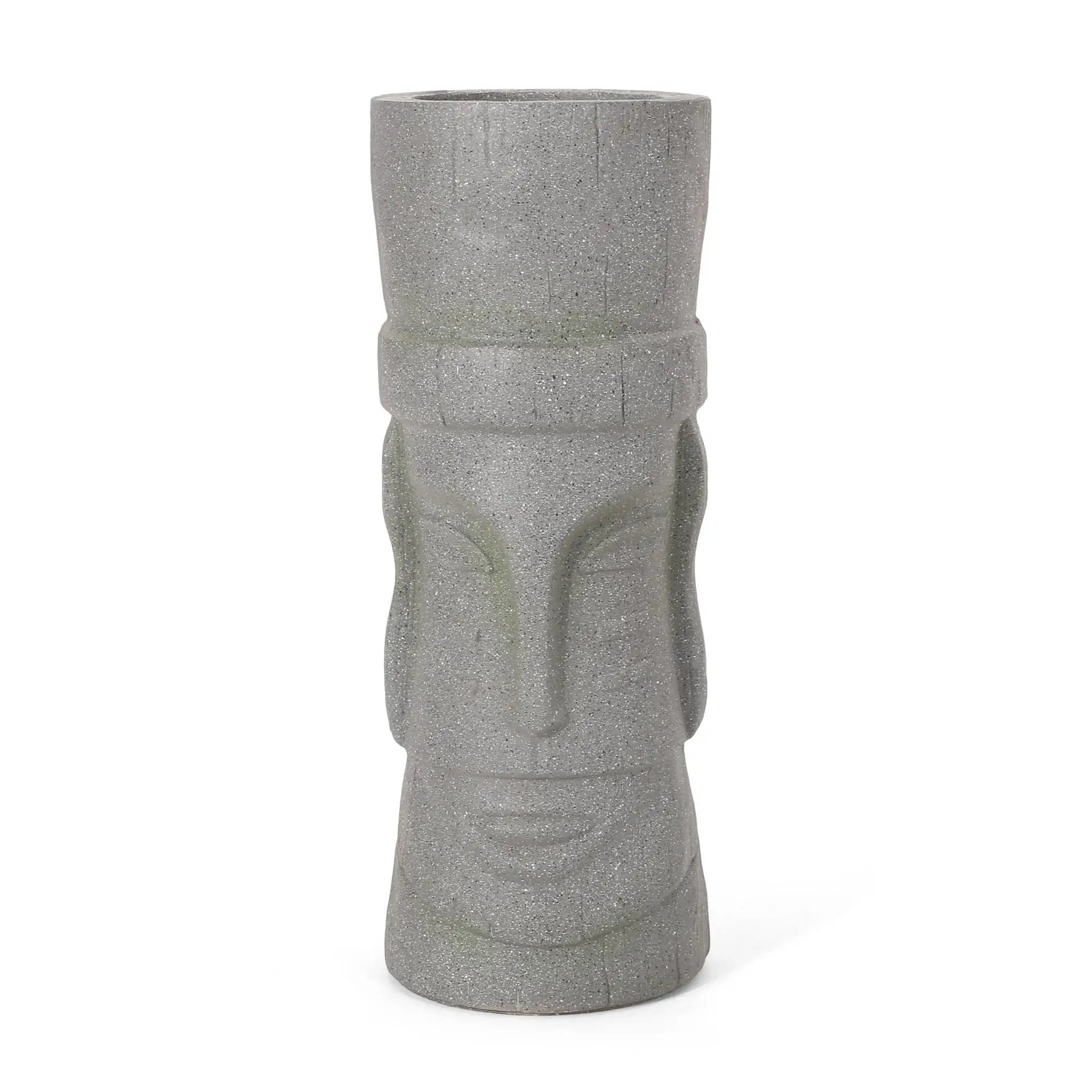Classic Flower Planter With Magnesium Oxide Material - Stone Gray by HouseOfZazla