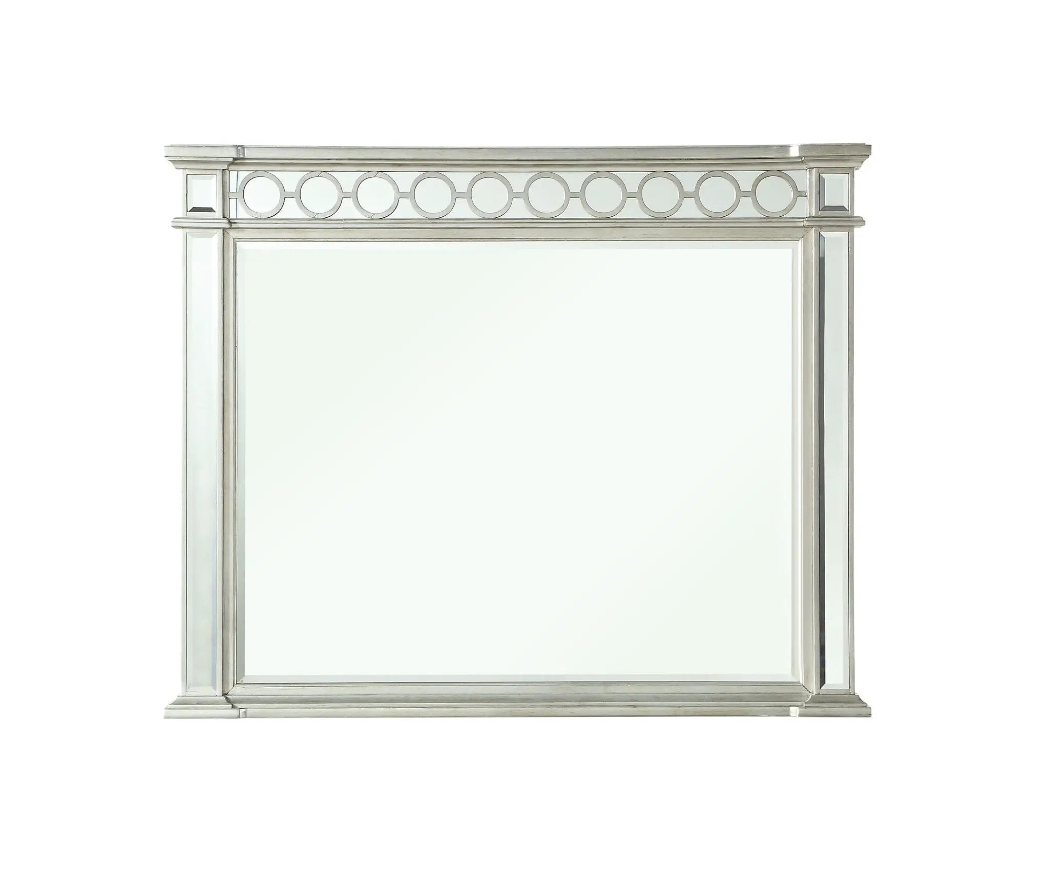 Varian - Mirrored Designed Mirror - Silver by Unique Piece Furniture