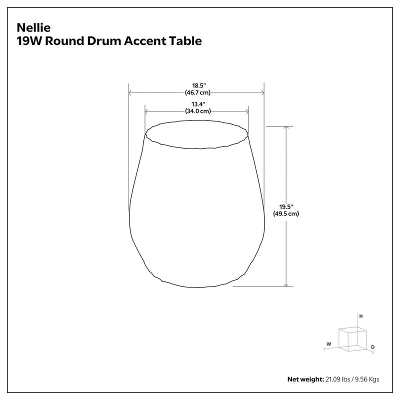 Nellie - Cast Aluminum Side Table - Black by Unique Piece Furniture