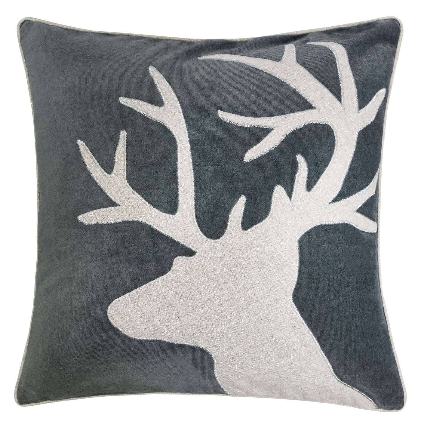 Holiday Reindeer Velvet Accent Pillow 20x20 by HouseOfZazla