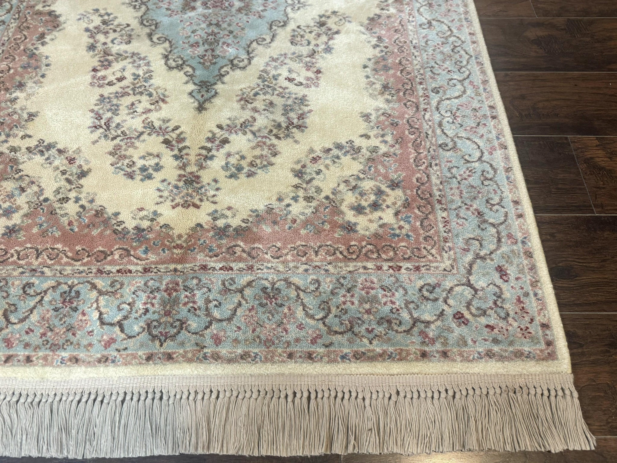 Karastan Rug 4x6, Pastel Ivory Kirman Rug #784, Wool Karastan Carpet, Original 700 Series, Vintage Karastan Area Rug, Discontinued by Jewel Rugs