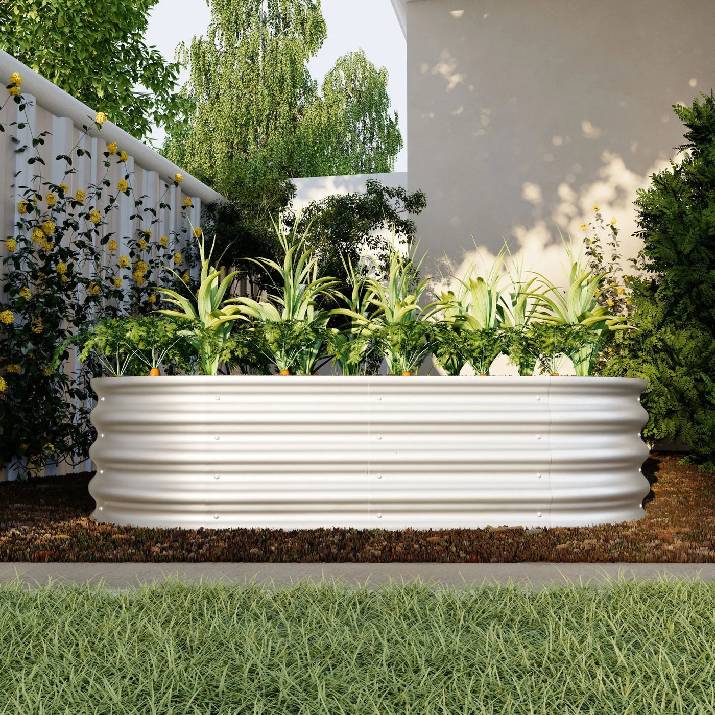 Heavy Duty Galvanized Raised Garden Bed Kit For Vegetables, Flowers & Herbs by HouseOfZazla