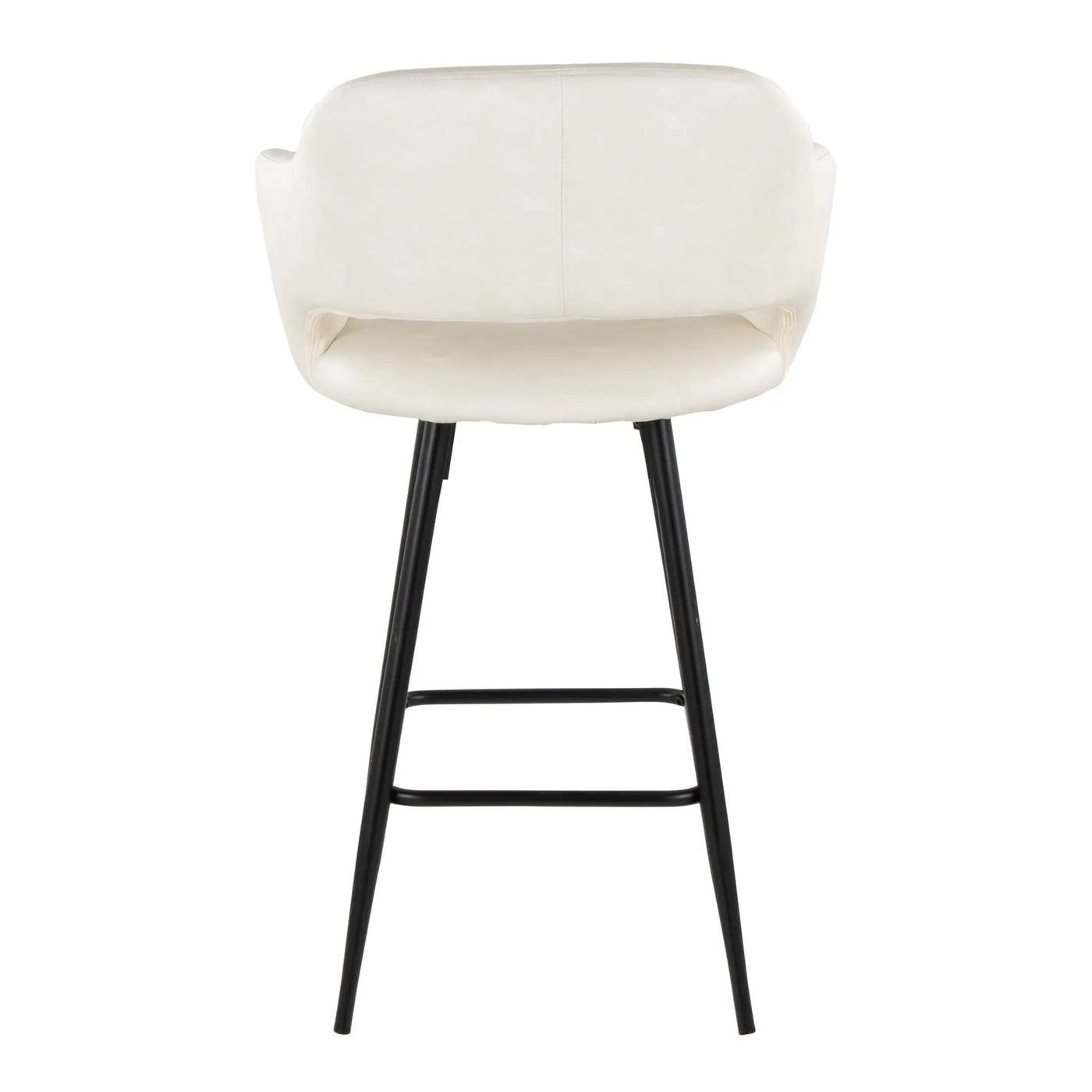 Margarite - Contemporary Fixed Height Counter Stool With Square Footrest (Set of 2) by HouseOfZazla
