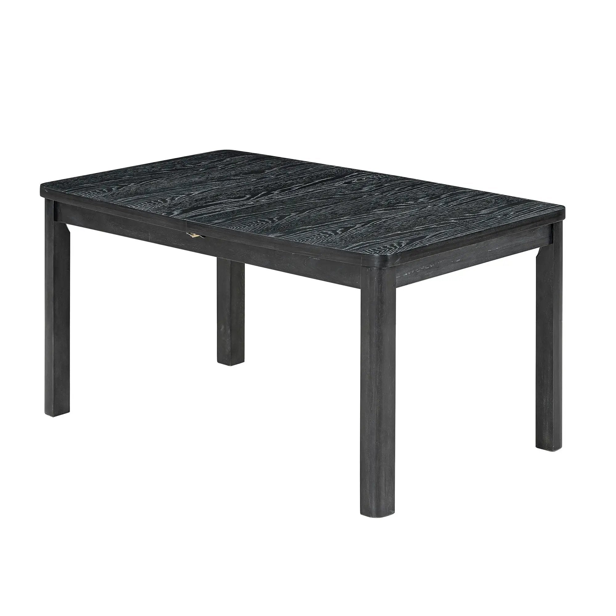 Topmax - Rustic Extendable Dining Table Set With Removable Leaf, 6 Upholstered Armless Dining Chairs And 2 Padded Arm Chairs, 9 Pieces by HouseOfZazla