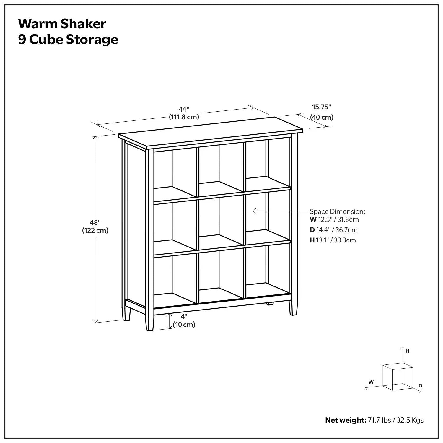 Warm Shaker - Handcrafted Cube Storage by Unique Piece Furniture