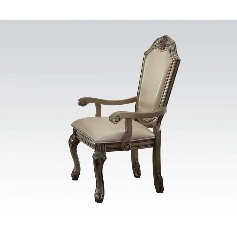 Chateau De Ville - Arm Chair (Set of 2) - Synthetic Leather & Antique White by Unique Piece Furniture