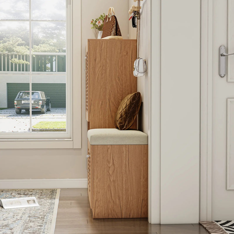 Multi Functional Shoe Storage Cabinet with Bench by HouseOfZazla