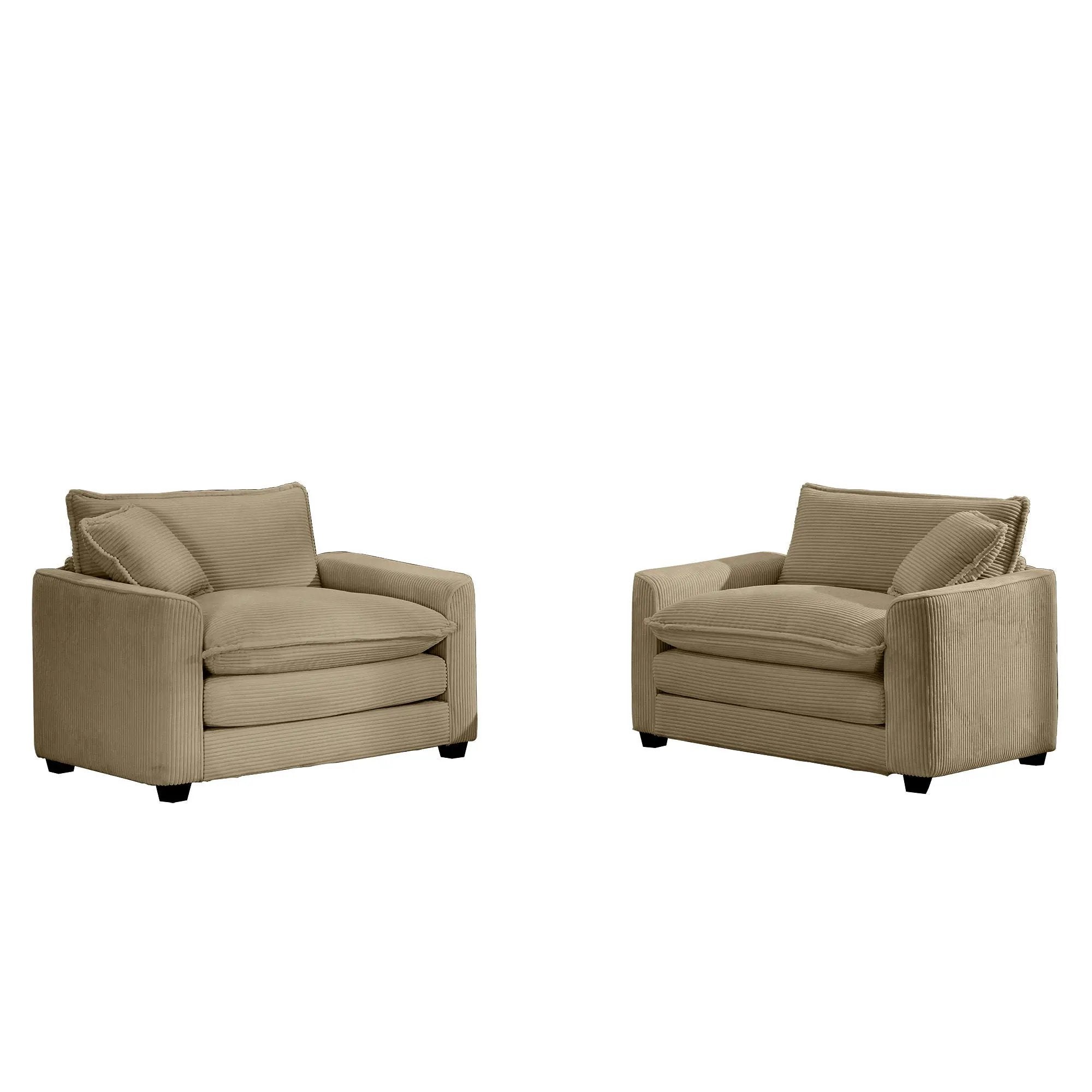 Modern Classic Fabric Single Chair Deep Seat Sofa With Pillow by Unique Piece Furniture
