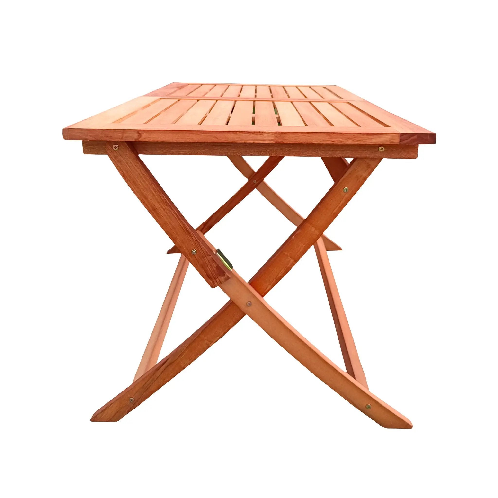 Foldable Patio Dining Set With 1 Dining Table, Indoor And Outdoor Use, Solid Wood - Teak by Unique Piece Furniture