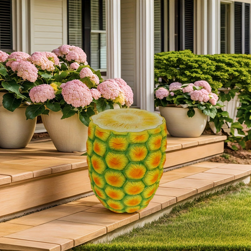 14" Oversized Pineapple Shaped Resin Stool by HouseOfZazla