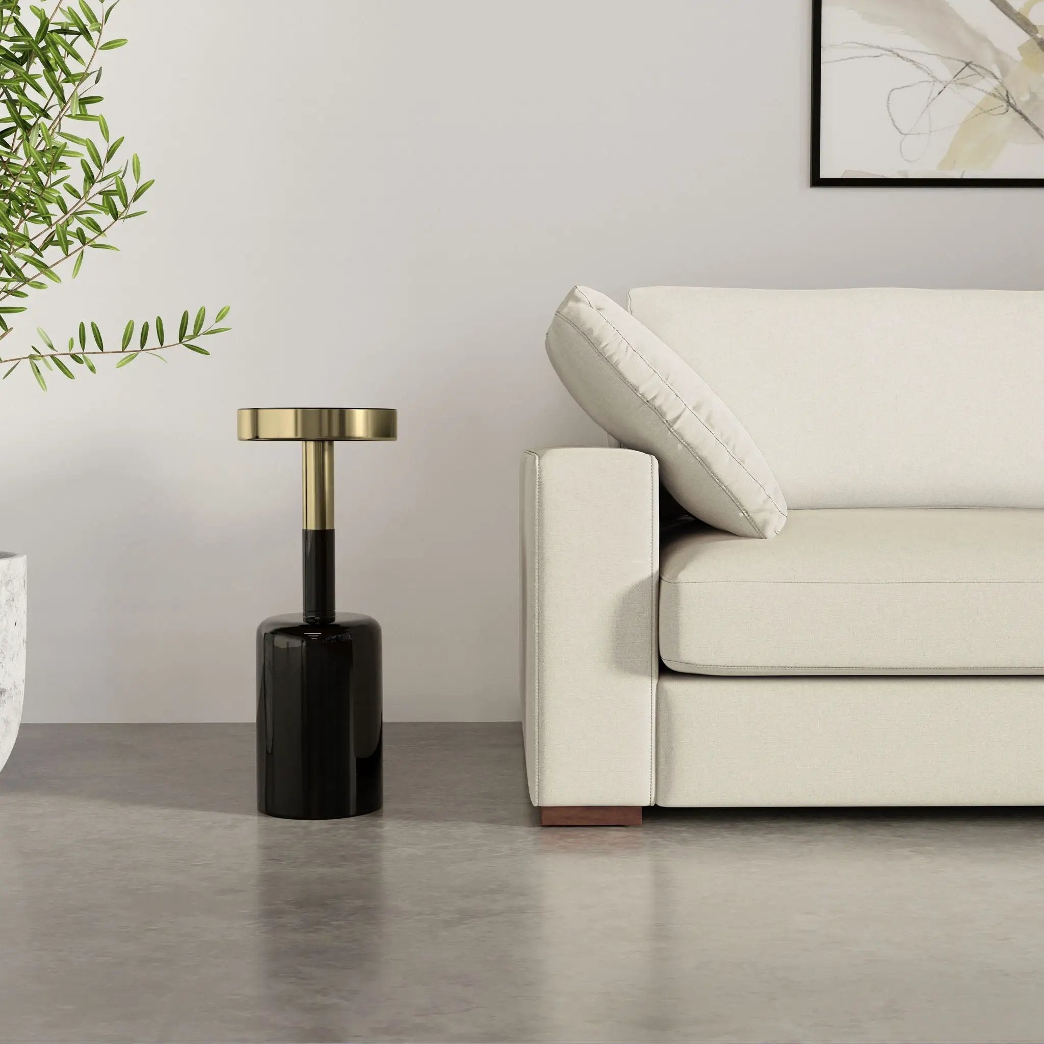 Frannie - Side Table - Gold / Black by HouseOfZazla