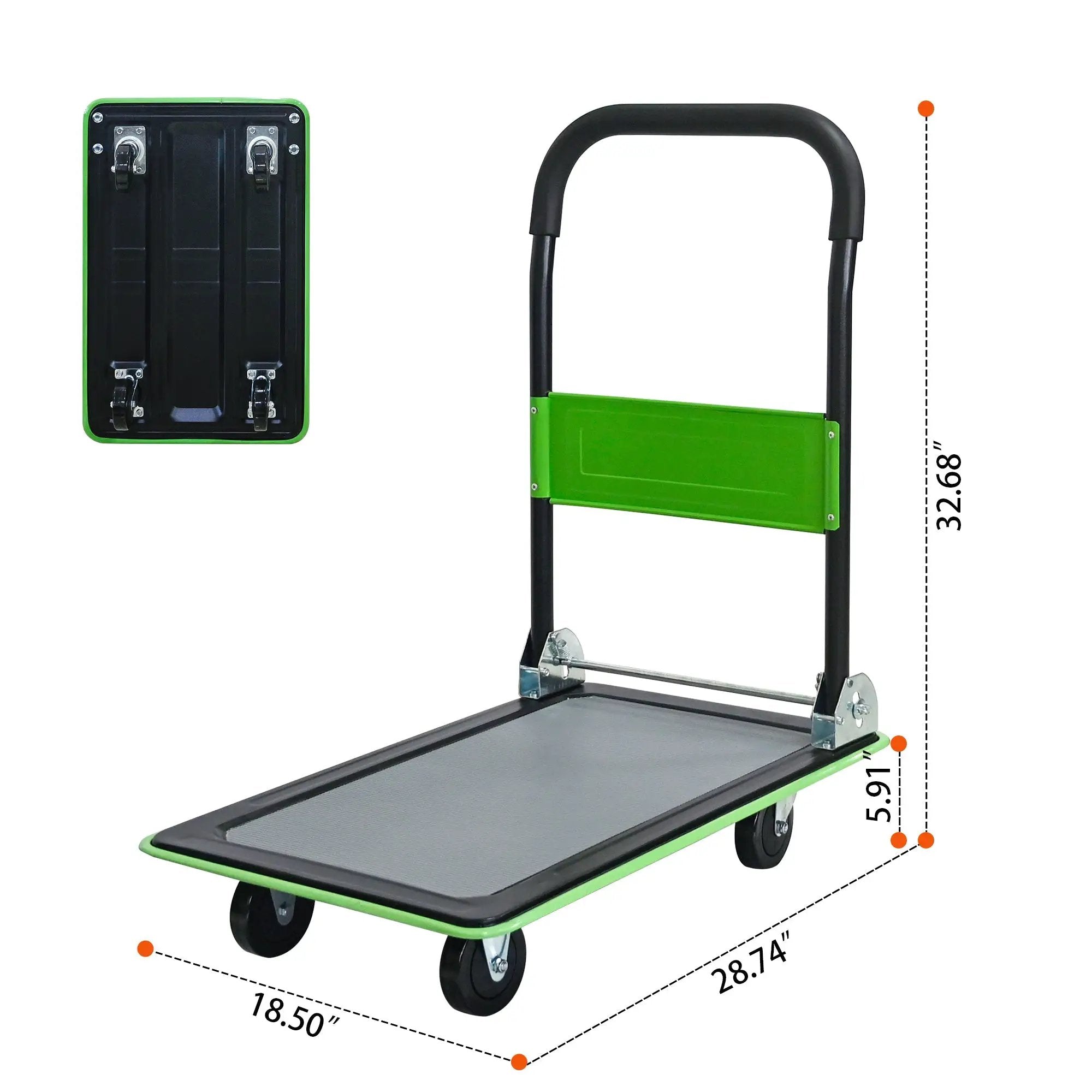 Flatbed Cart - 330lbs Heavy Duty Capacity Platform Hand Truck by HouseOfZazla