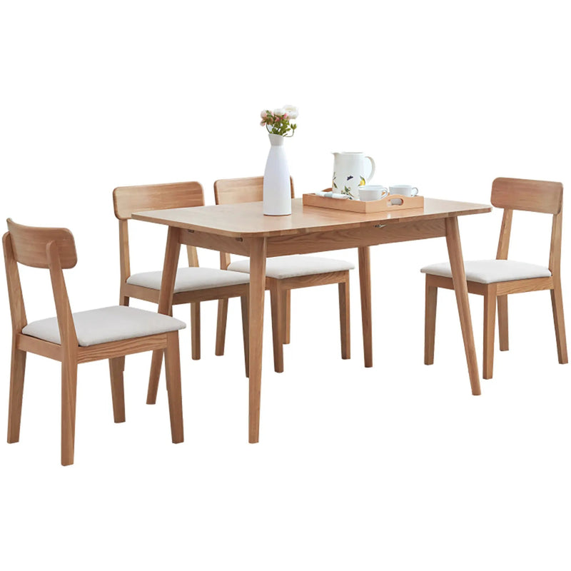 Natural Solid Oak Round Corner Dining Table by BLAKHOM
