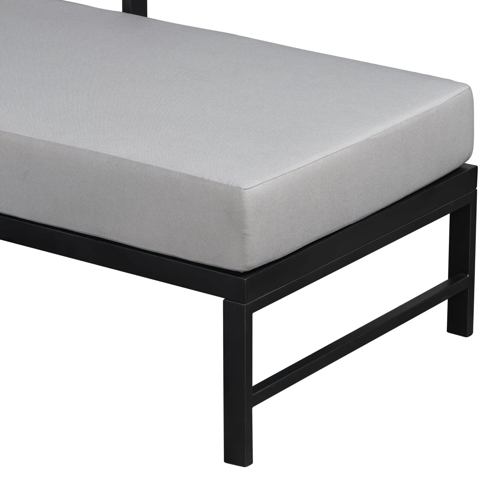 U_style Outdoor L-Shaped Sofa with Iron Frame and Ultra-Thick Cushions by HouseOfZazla