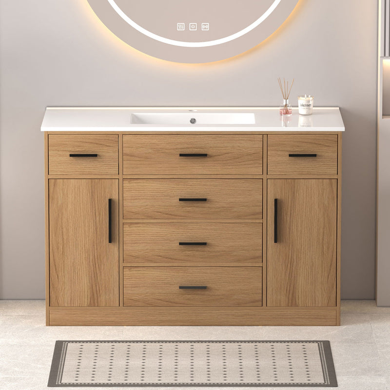 Bathroom Vanity With Abundant Storage 2 Soft Close Doors And 6 Drawers by Unique Piece Furniture