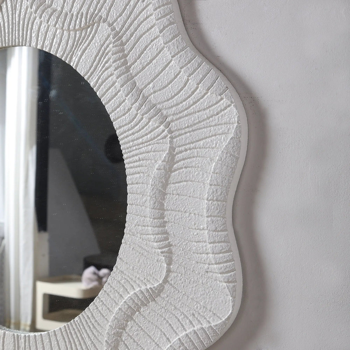 31.5 Inch Wavy Flower Wall Mirror by HouseOfZazla