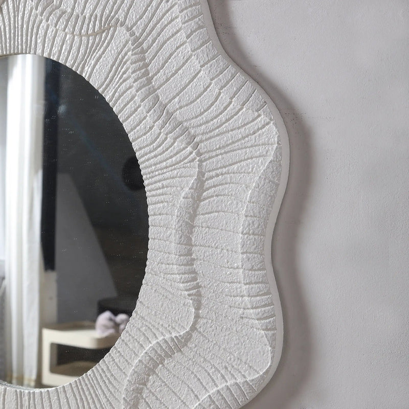 31.5 Inch Wavy Flower Wall Mirror by HouseOfZazla