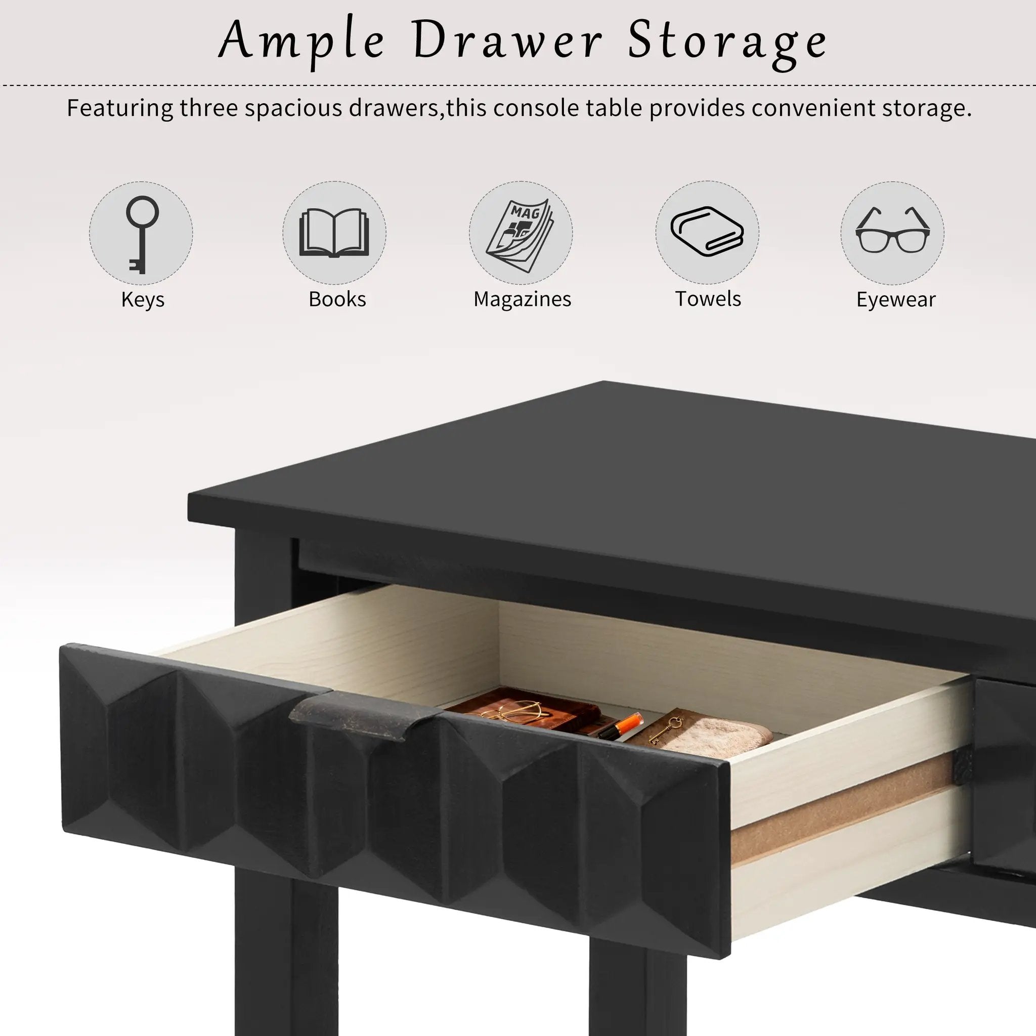 U_Style 58.3'' Fir Veneer Entryway Table by HouseOfZazla