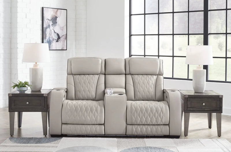 Boyington - Power Reclining Loveseat With Console/Adj Hdrst by Unique Piece Furniture