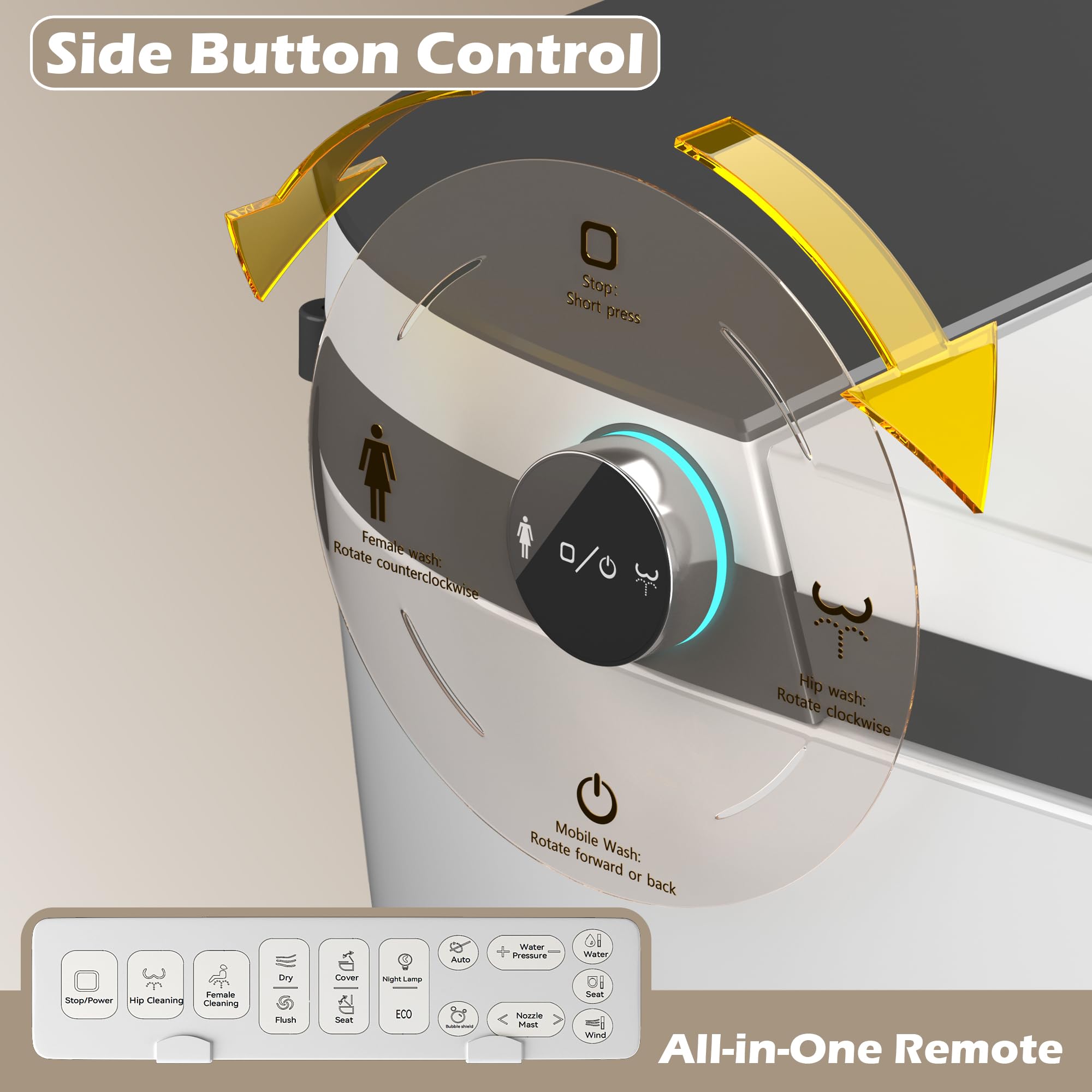 Smart Toilet with Built-In Bidet and Heated Seat by HouseOfZazla