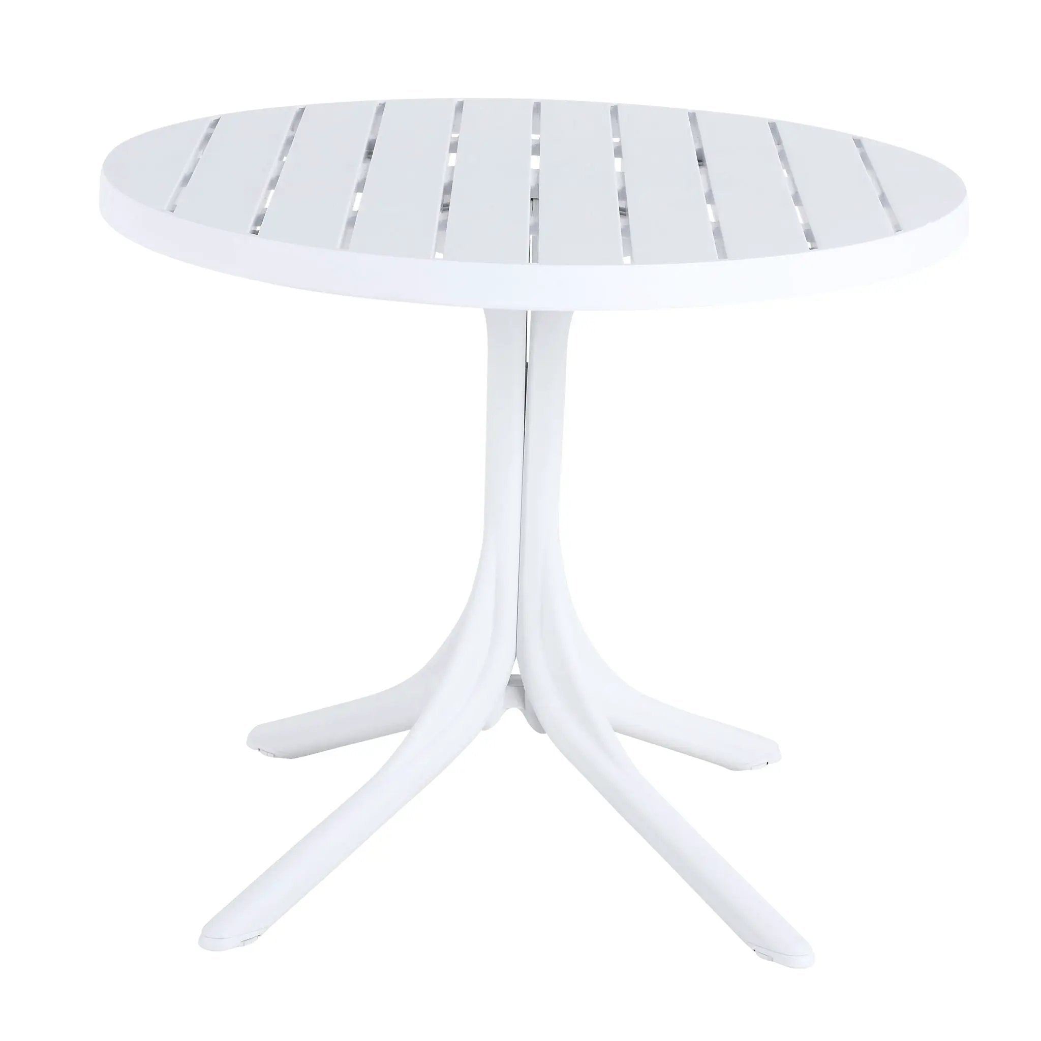 Modern Round Table, Waterproof, UV Resistant And Durable - White