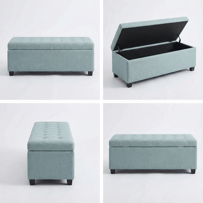 Elegant Tufted Storage Ottoman Bench by HouseOfZazla