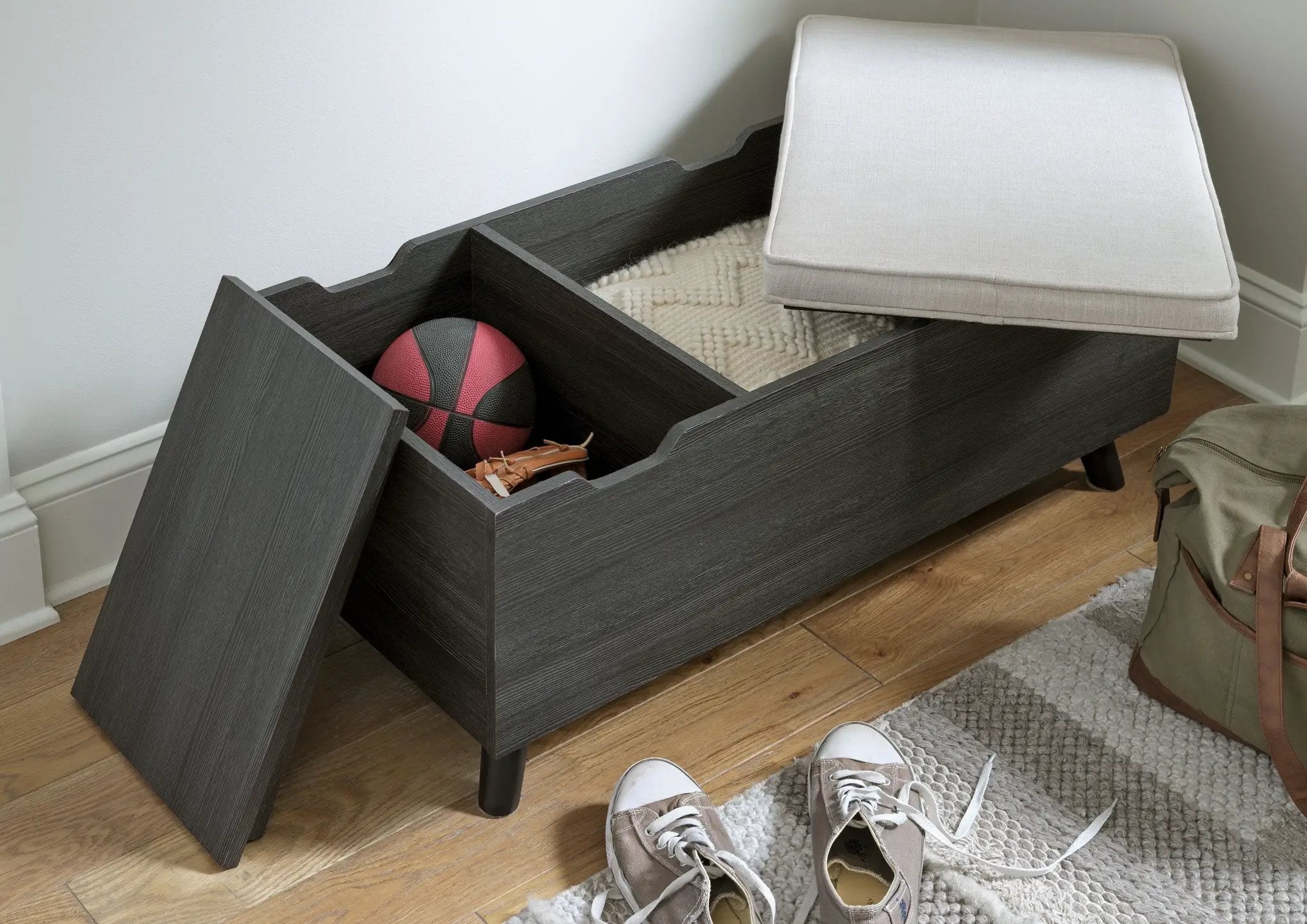 Yarlow - Storage Bench - Dark Gray by Unique Piece Furniture