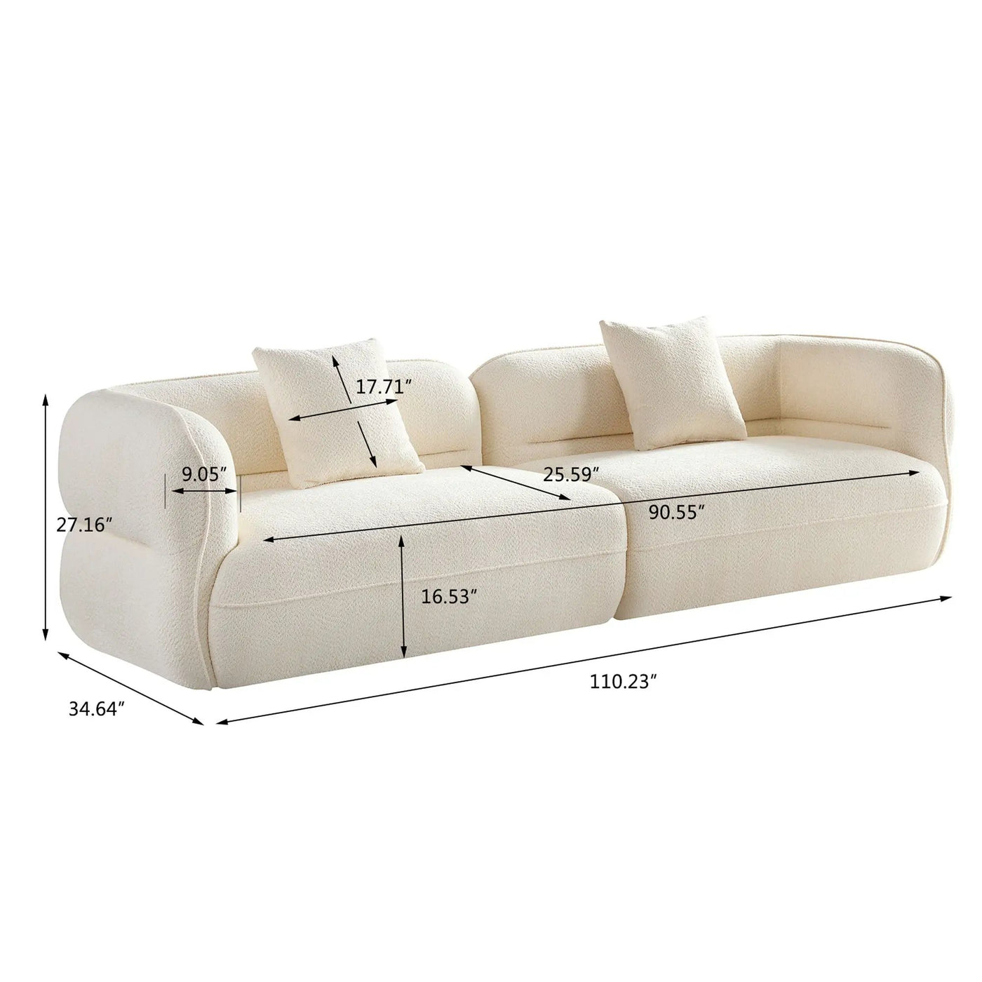 Sectional Sofa With Durable Fabric, Solid Wood Frame, And High Density Sponge Fill by Unique Piece Furniture