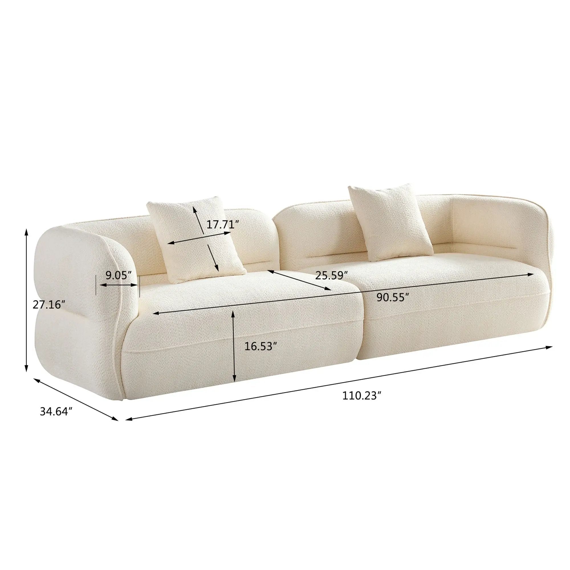 Sectional Sofa With Durable Fabric, Solid Wood Frame, And High Density Sponge Fill by HouseOfZazla