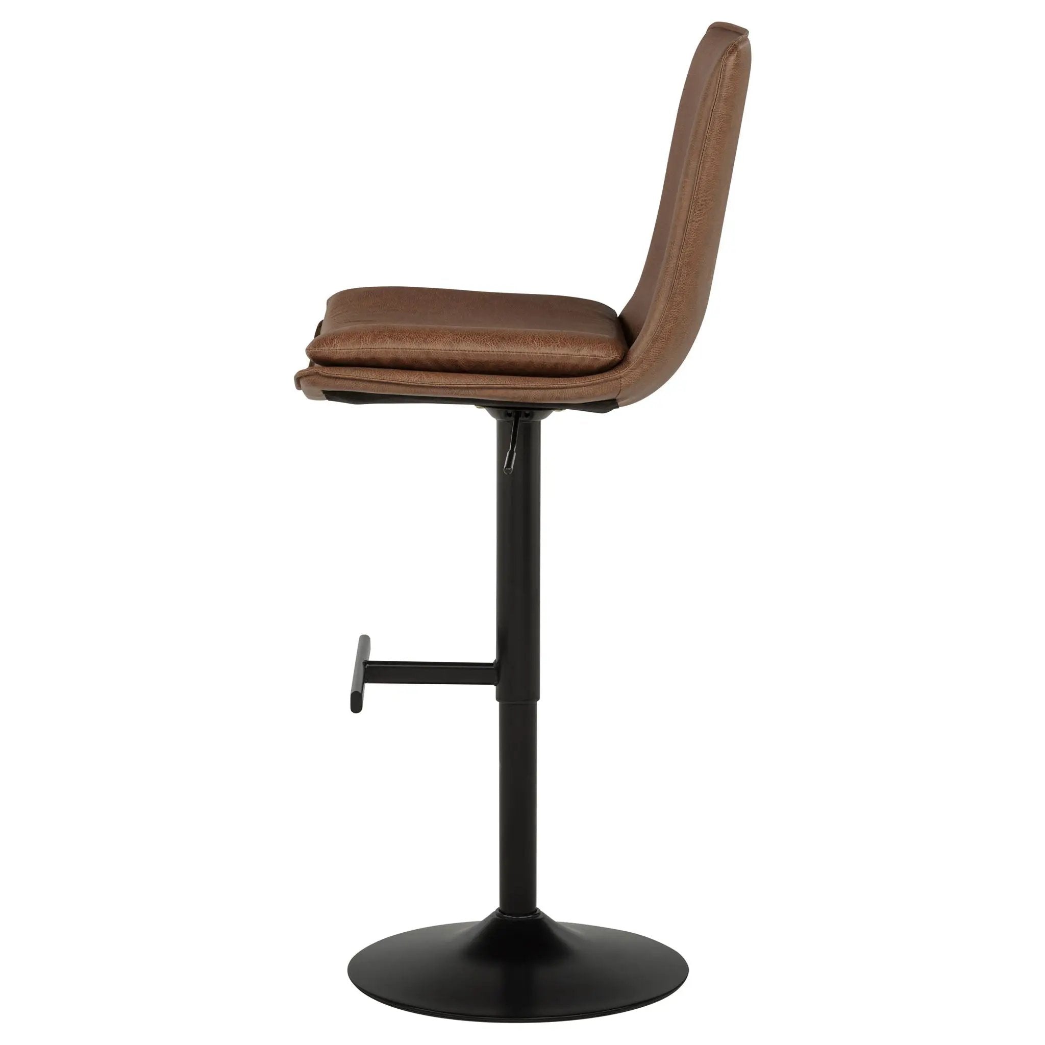 Eldridge Faux Leather Upholstered Adjustable Bar Stool Coffee by Unique Piece Furniture