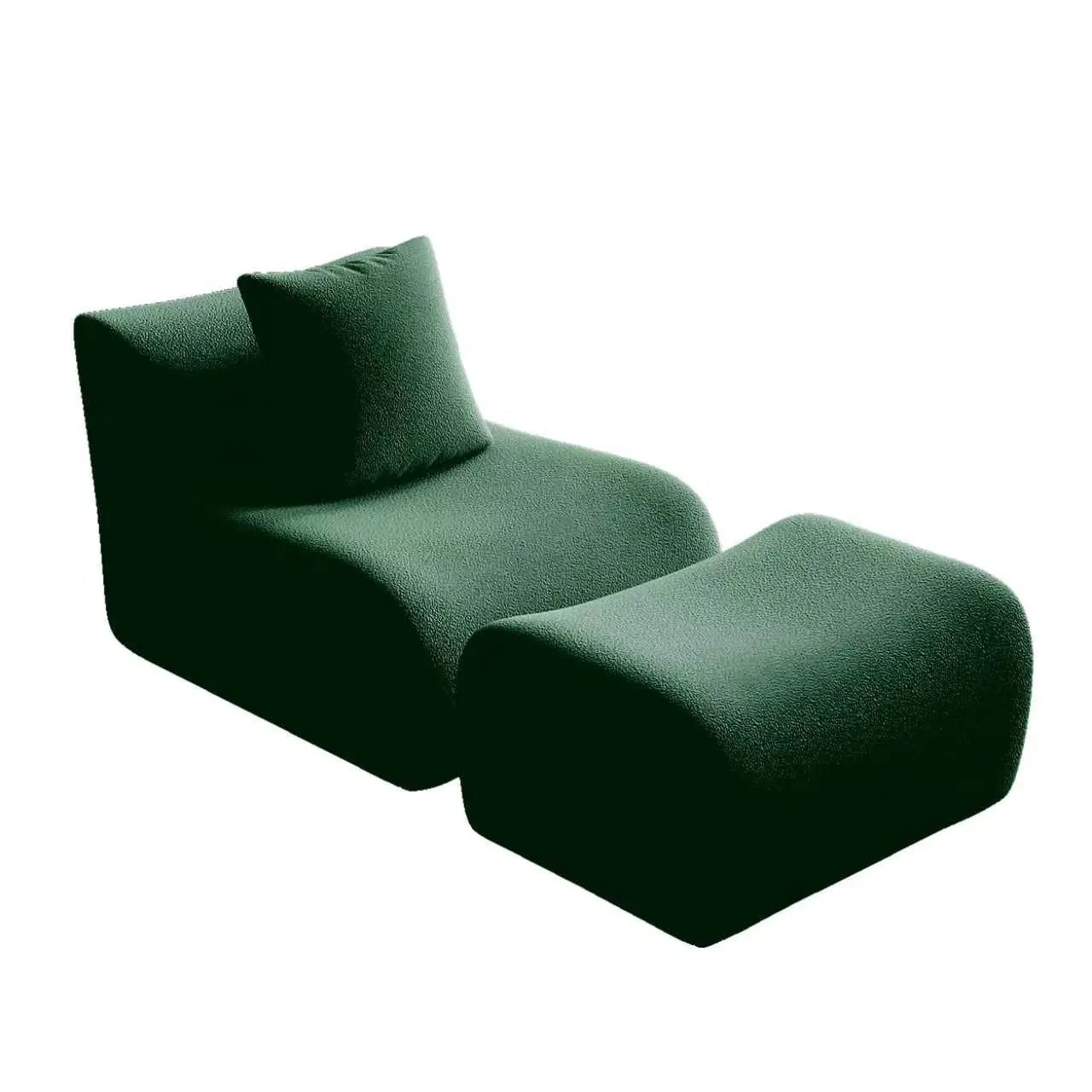 Soft Teddy Fabric Boneless Sofa by HouseOfZazla