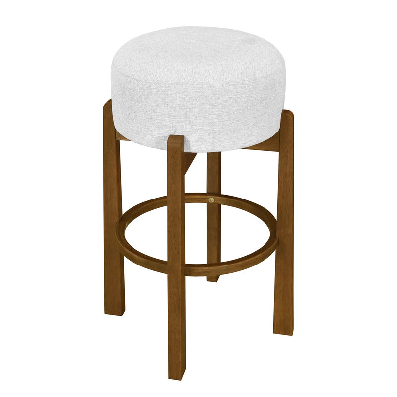 Vera Indoor Wooden Upholstered Barstool - Dark by HouseOfZazla