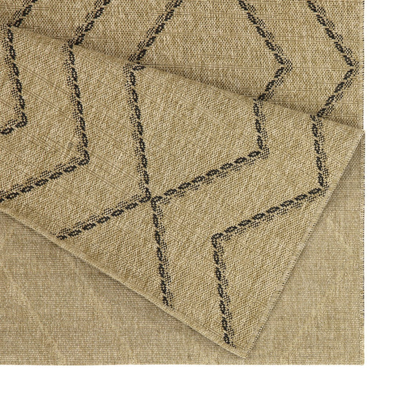 Earth GC_NTL1010 Jute/Black Indoor/Outdoor Area Rug by HouseOfZazla