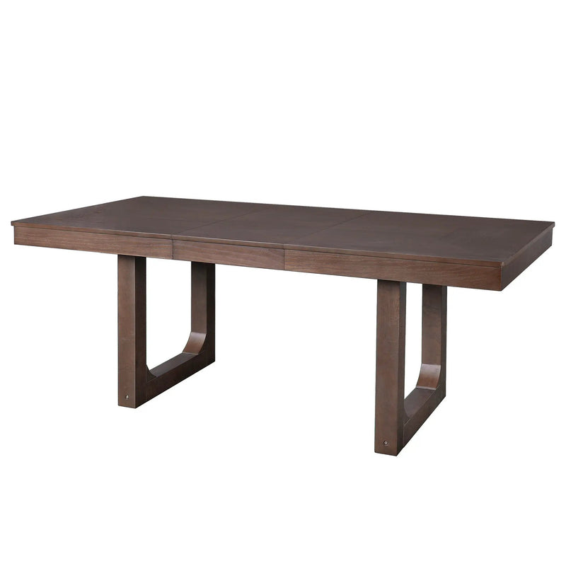 Extendable Dining Set, Farmhouse Extendable Table With Upholstered Chairs